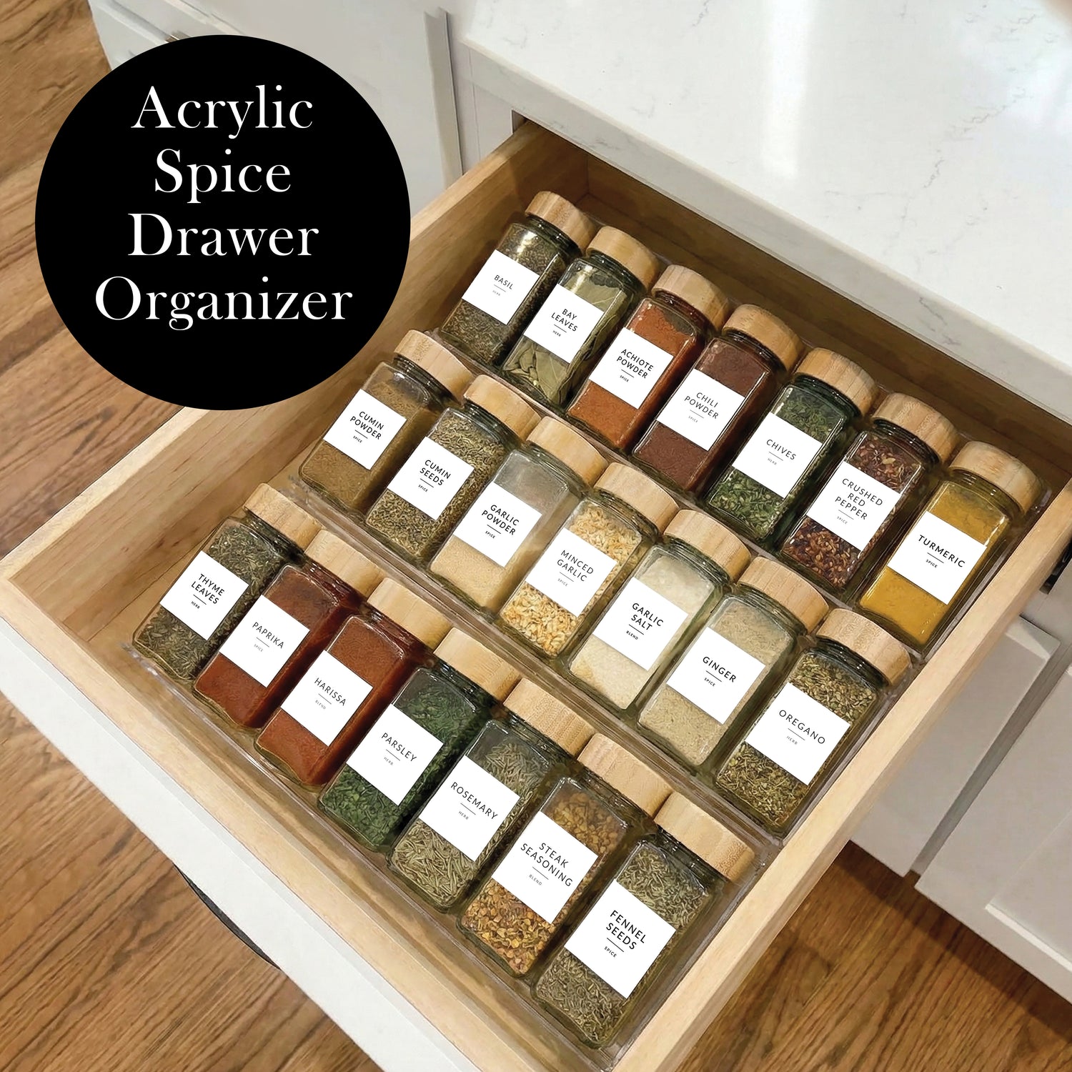 Acrylic Spice Racks - 4 PACK