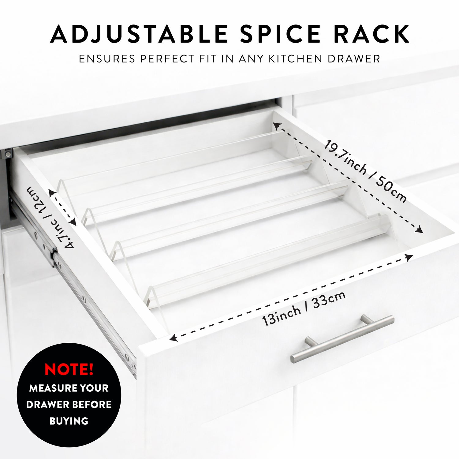 Acrylic Spice Racks - 4 PACK