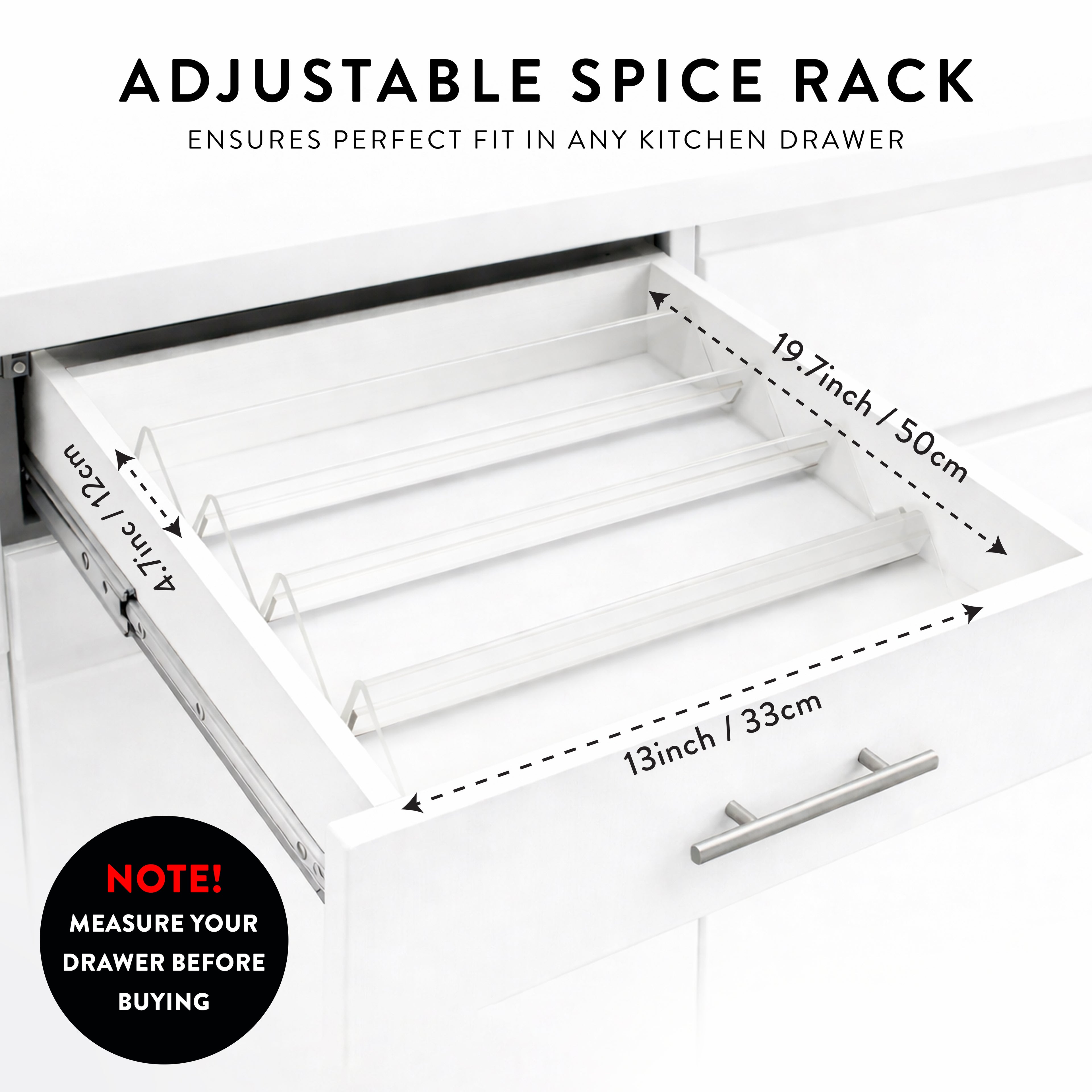 Acrylic Spice Racks - 4 PACK