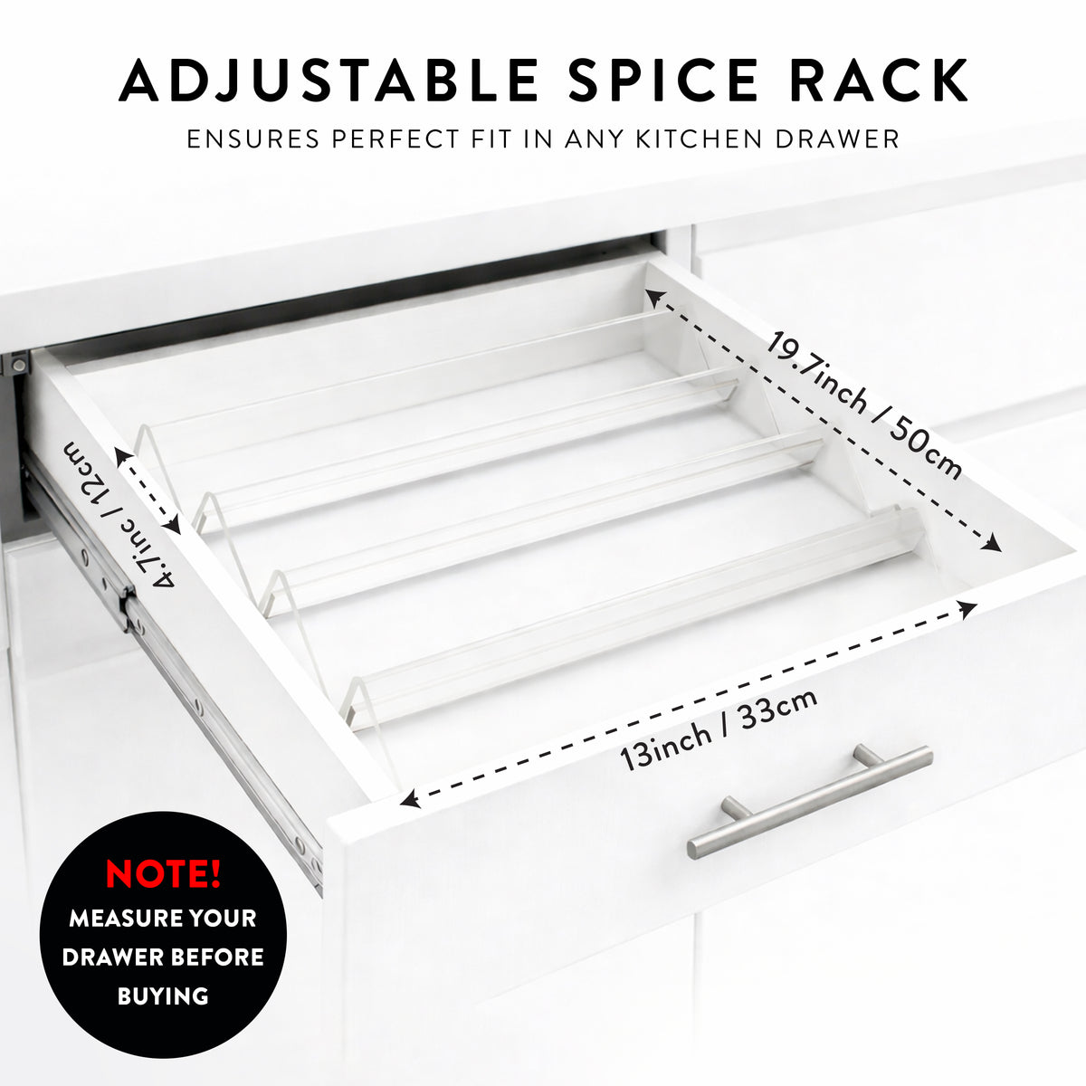 Large Spice Drawer Organization Set