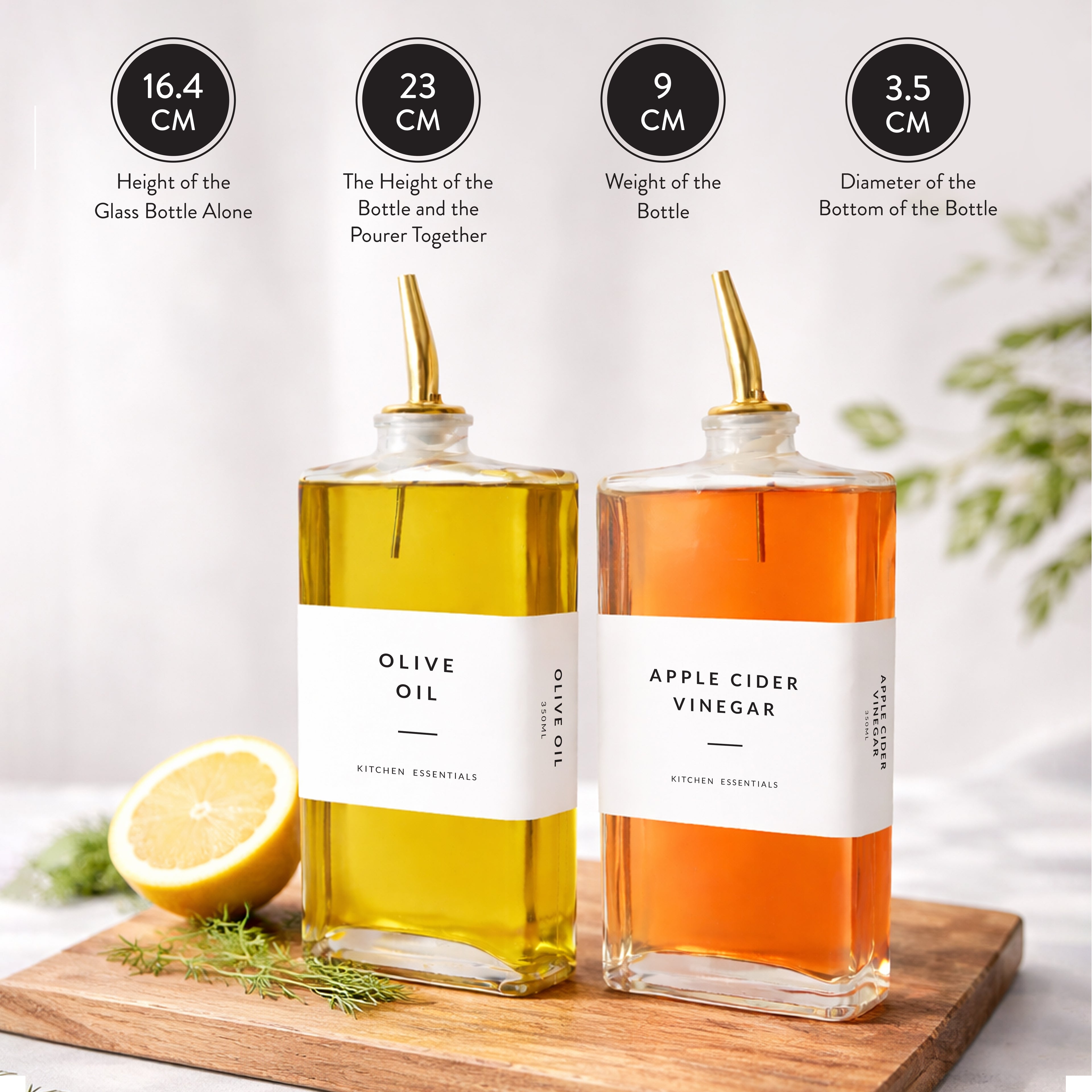 Glass Oil Dispenser 2 pk