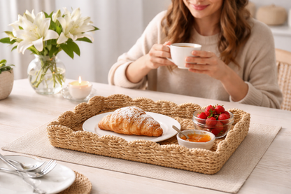 Wicker Seagrass Basket Tray