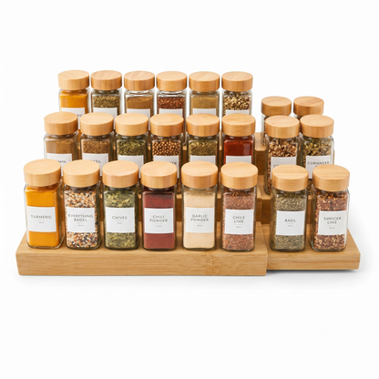 3-Tier Expandable Bamboo Spice Rack