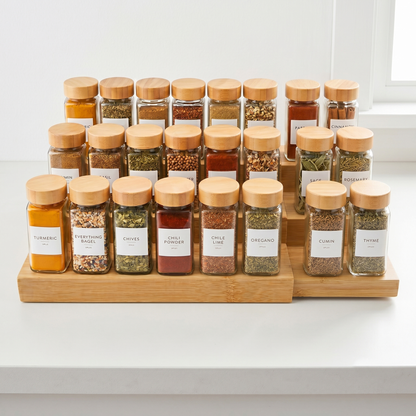 3-Tier Expandable Bamboo Spice Rack