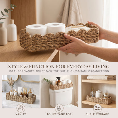 Seagrass Wicker Bathroom Tray
