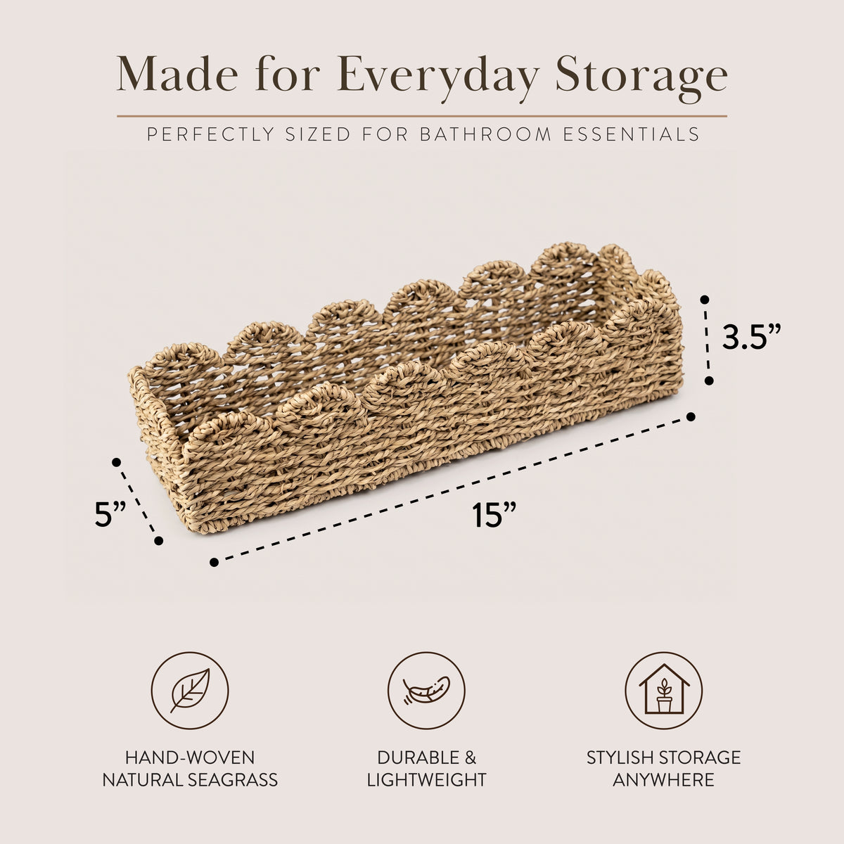 Seagrass Wicker Bathroom Tray