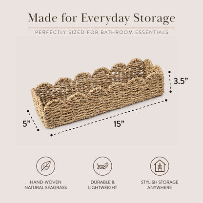 Seagrass Wicker Bathroom Tray