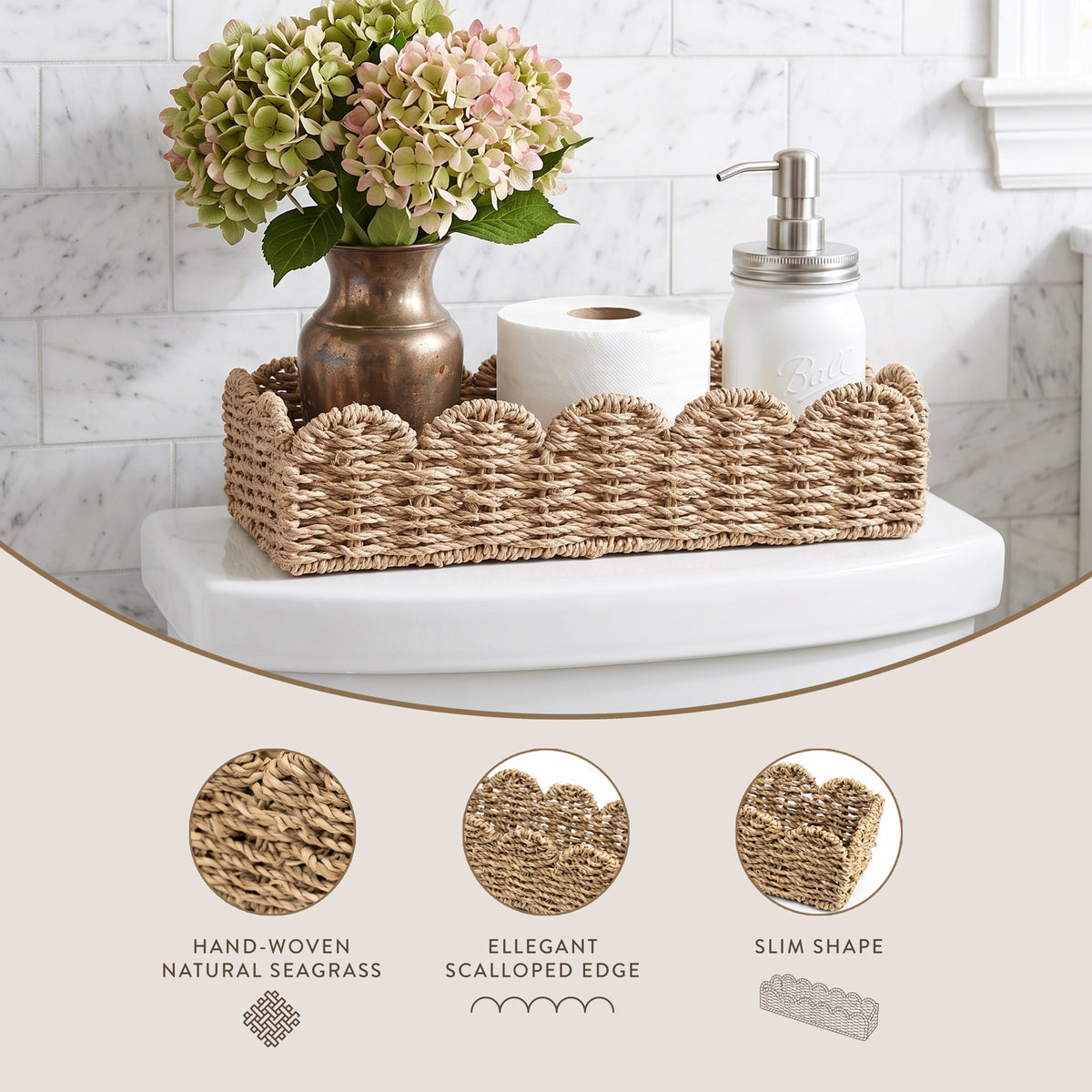 Seagrass Wicker Bathroom Tray