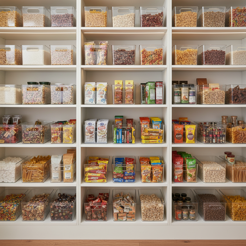 Clear Fridge and Pantry Storage Bins