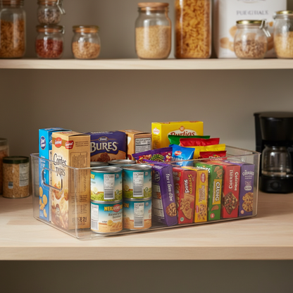 Clear Fridge and Pantry Storage Bins