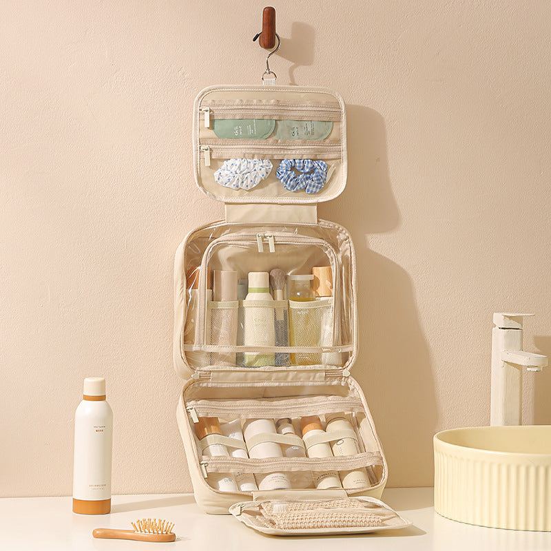 Hanging Travel Toiletry Bag - Large Capacity Makeup Organizer with Multiple Compartments