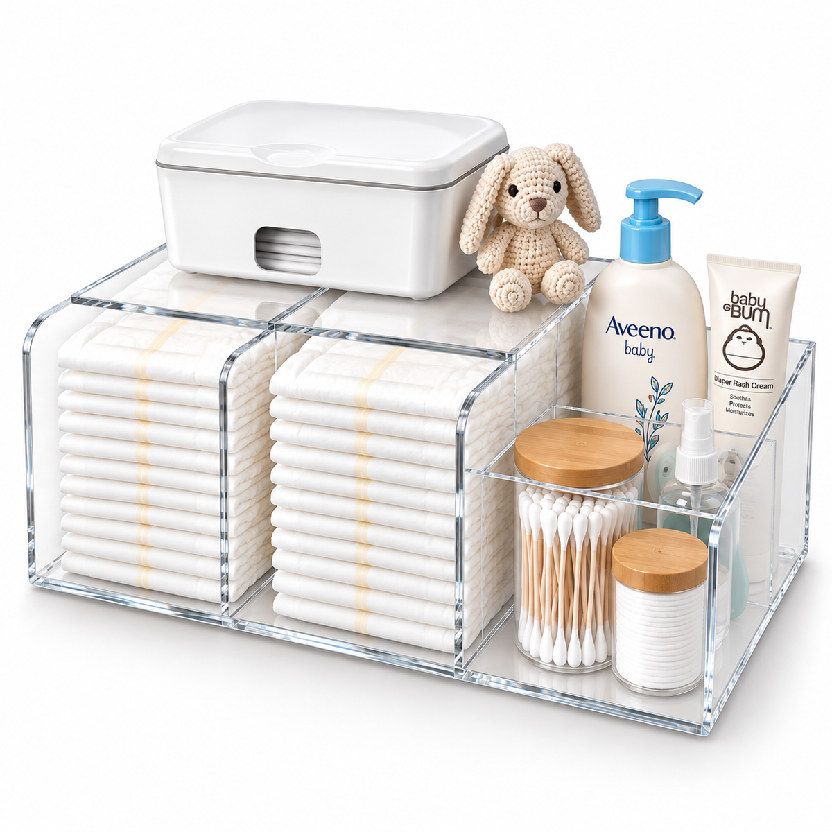 Acrylic Diaper Caddy