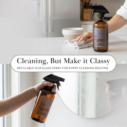 All Purpose Cleaner Glass Amber Bottle 500ml - Savvy &amp; Sorted