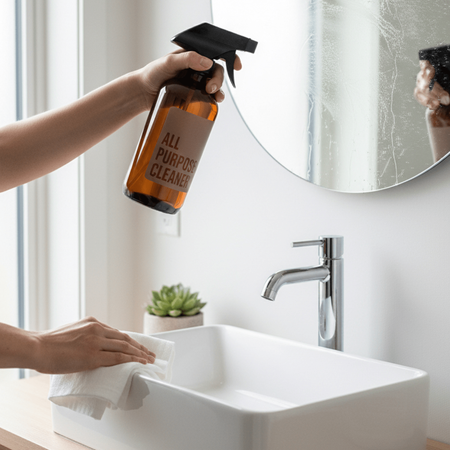 All Purpose Cleaner Glass Amber Bottle 500ml - Savvy &amp; Sorted