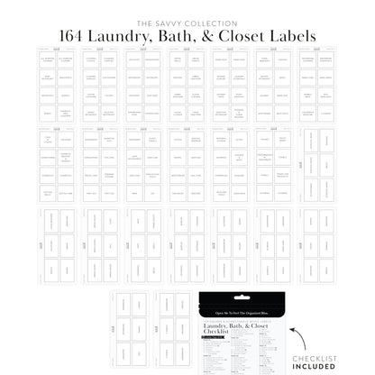 Bathroom &amp; Laundry Labels for Jars - Savvy &amp; Sorted