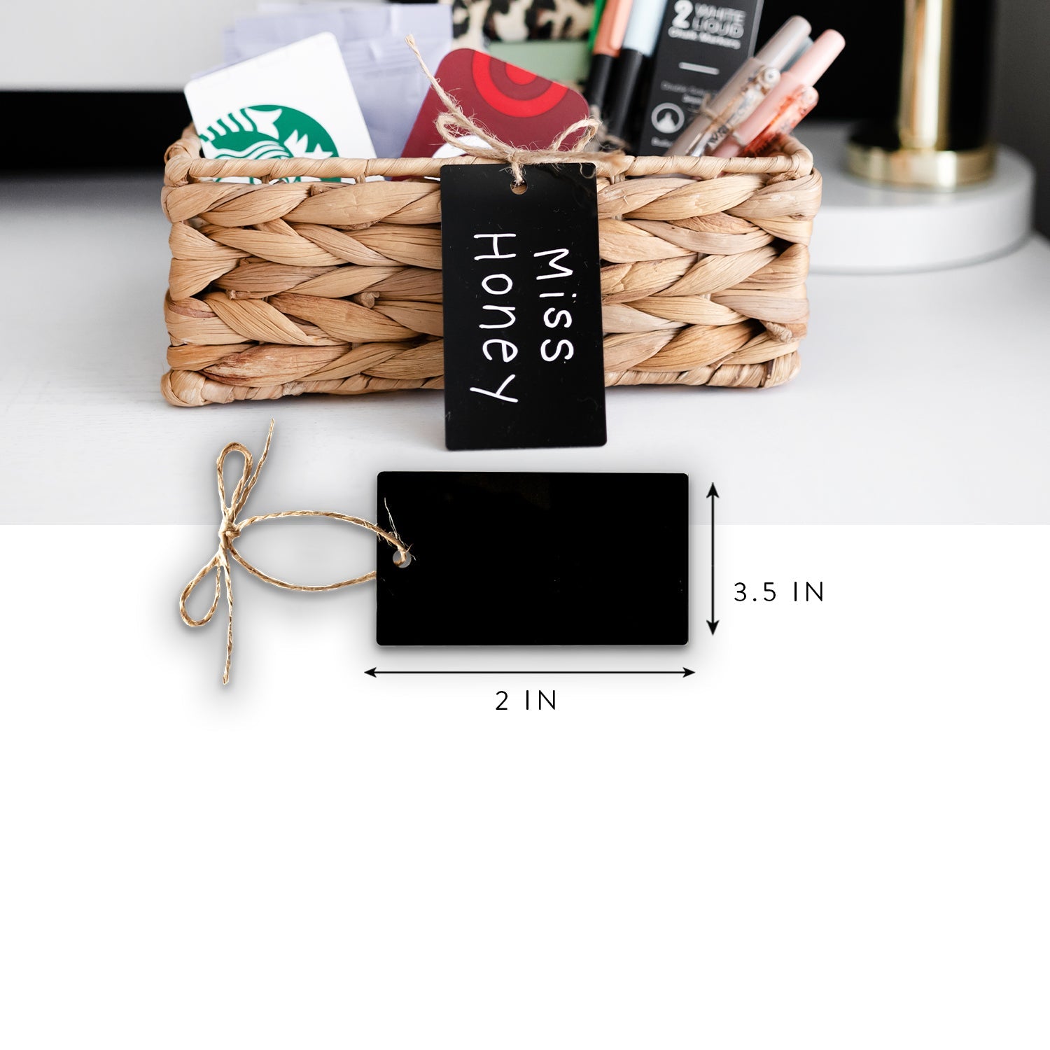 Black Basket Tags - Savvy &amp; Sorted