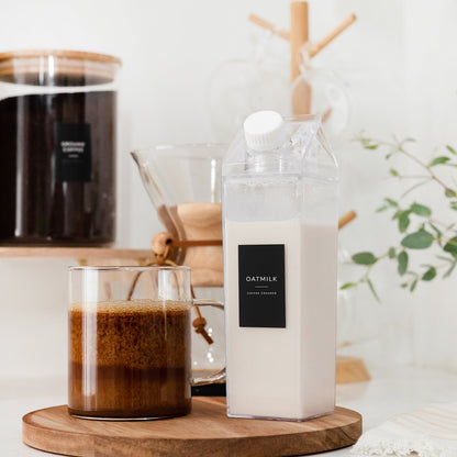 Black Minimalist Coffee Station Labels - Savvy &amp; Sorted