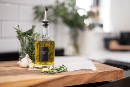 Black Minimalist Oil Labels - Savvy &amp; Sorted