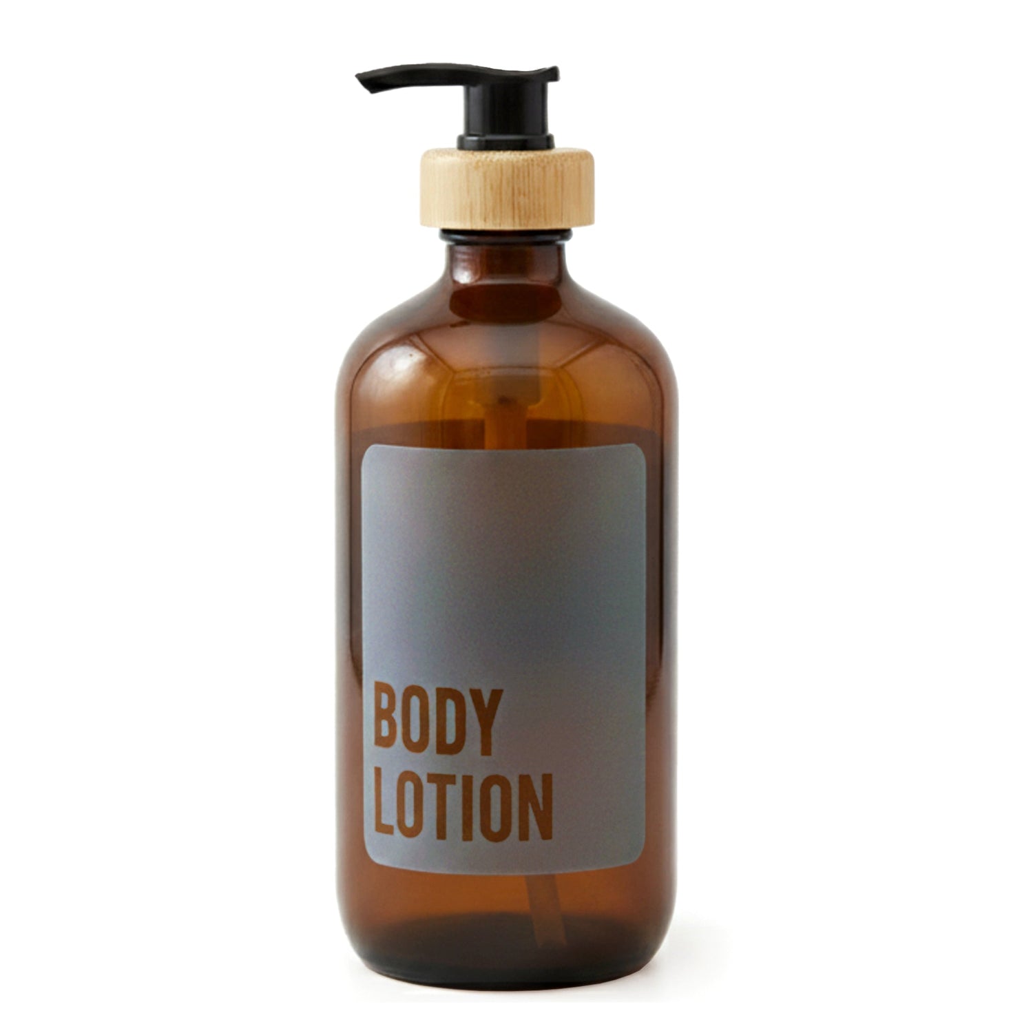 Body Lotion Glass Amber Bottle 500ml - Savvy &amp; Sorted