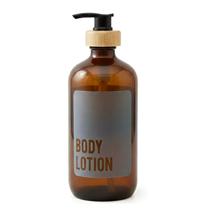 Body Lotion Glass Amber Bottle 500ml - Savvy &amp; Sorted
