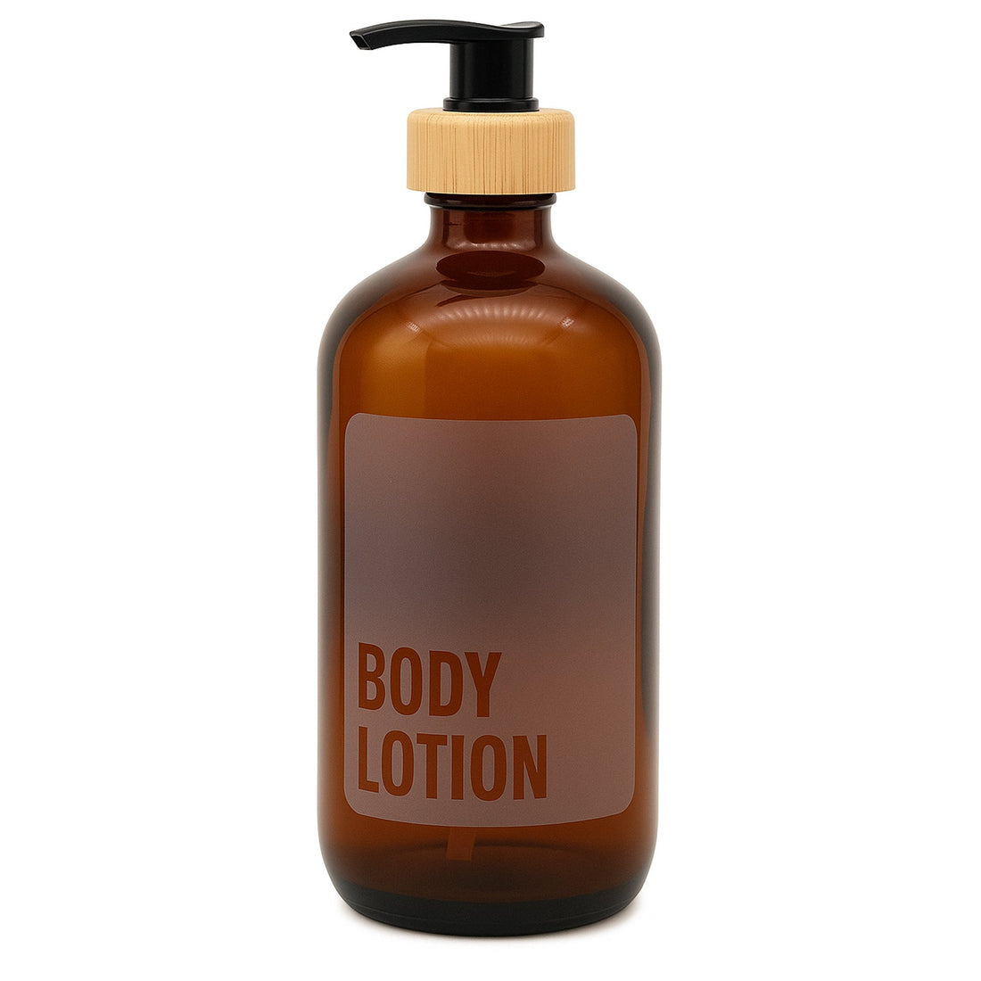 Body Lotion Glass Amber Bottle 500ml - Savvy &amp; Sorted
