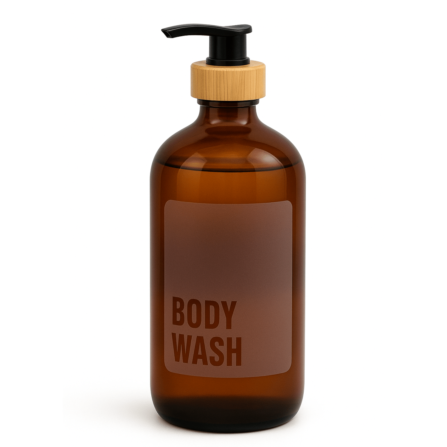 Body Wash Glass Amber Bottle 500ml - Savvy &amp; Sorted