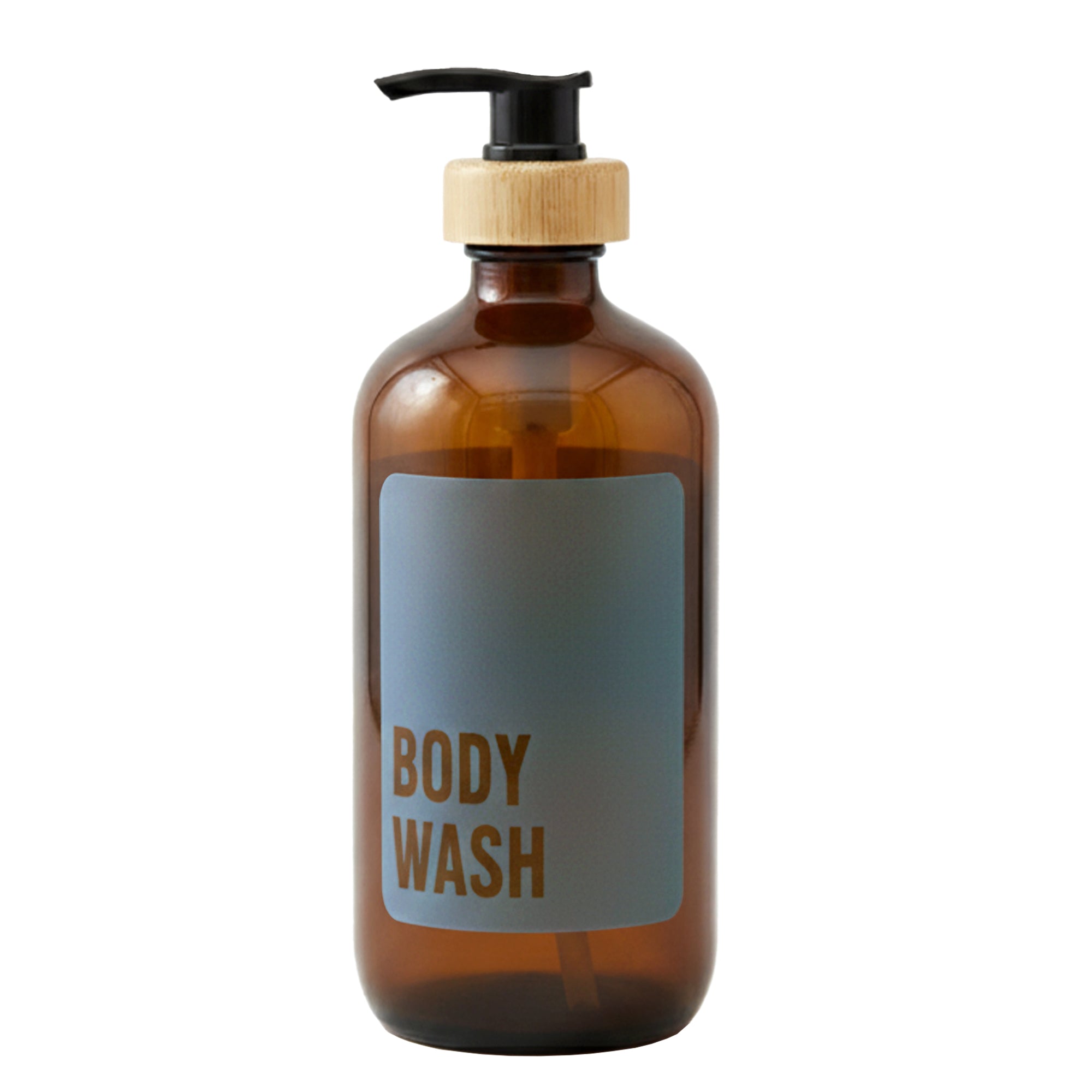 Body Wash Glass Amber Bottle 500ml - Savvy &amp; Sorted