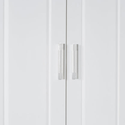 Tall Bathroom Cabinet with Laundry Basket