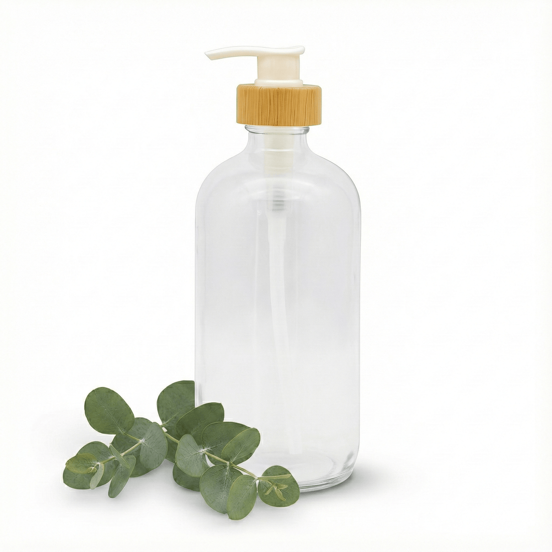Clear Glass Bottle with Pump Dispenser 500ml - Savvy &amp; Sorted