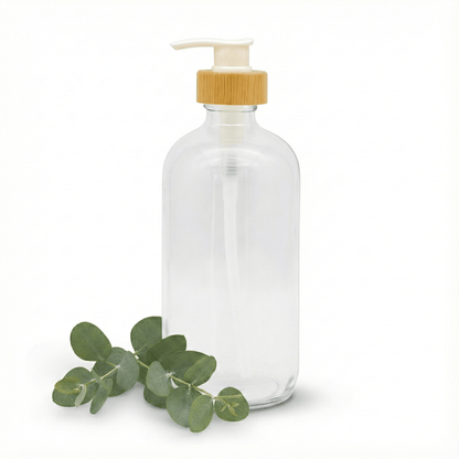 Clear Glass Bottle with Pump Dispenser 500ml - Savvy &amp; Sorted