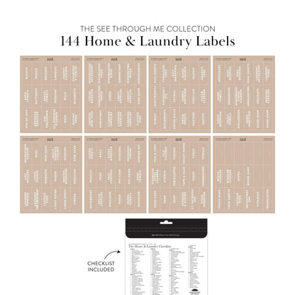 Clear Home &amp; Laundry Labels - Savvy &amp; Sorted