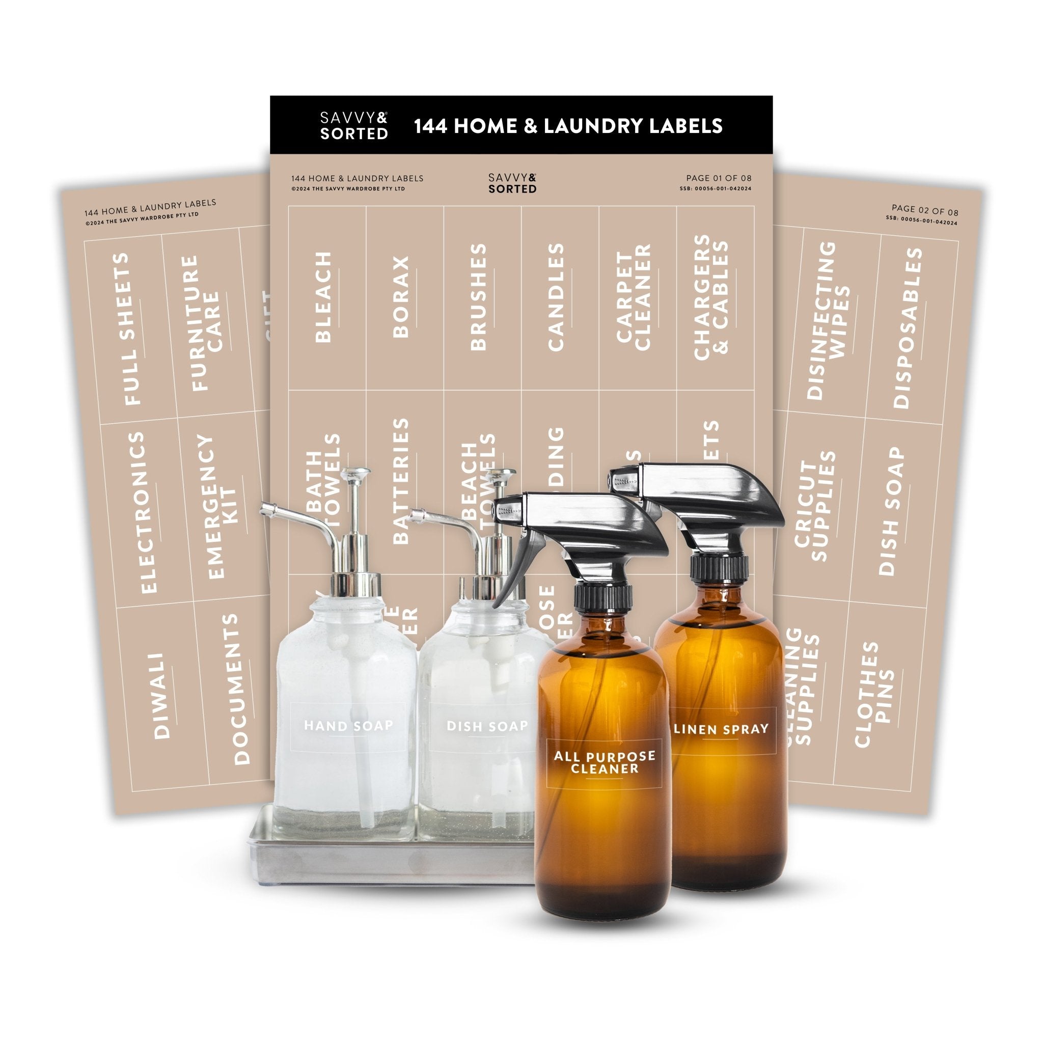 Clear Home & Laundry Labels – Savvy & Sorted