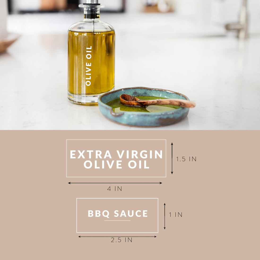 Clear Oil Vinegar Condiment Labels - Savvy & Sorted