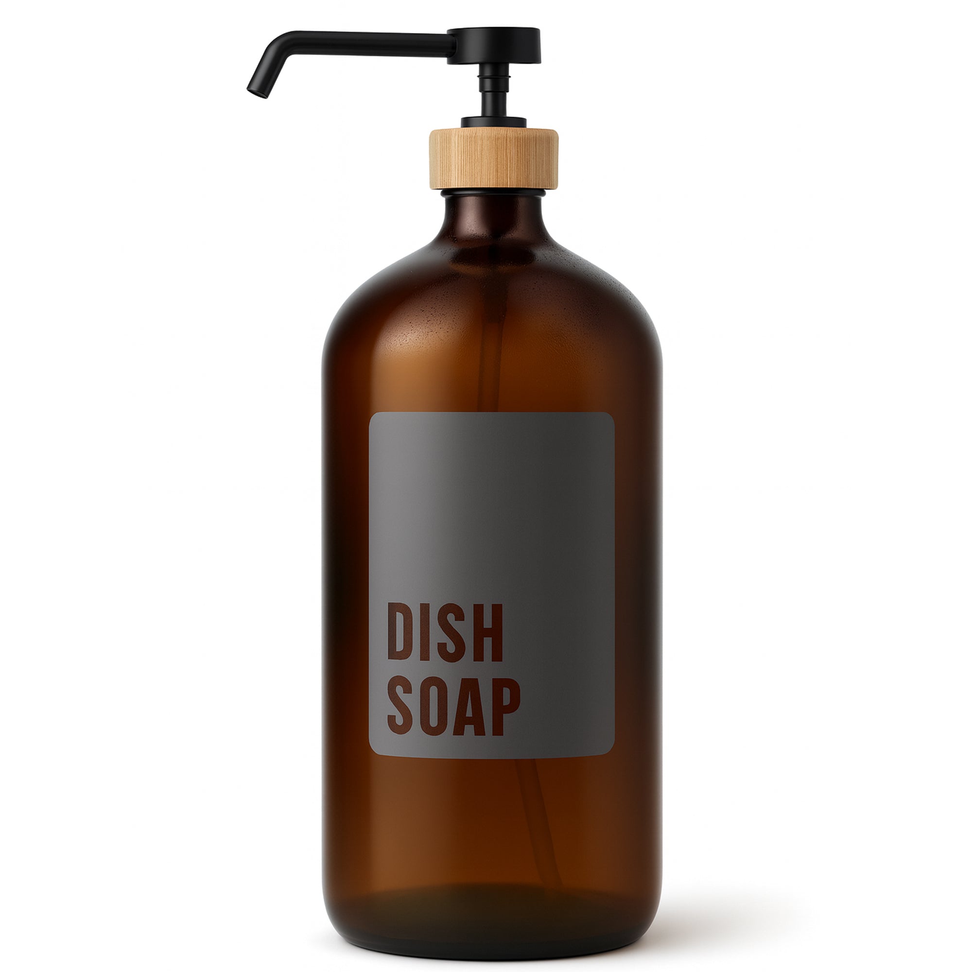 Dish Soap Glass Amber Bottle 1L - Savvy &amp; Sorted