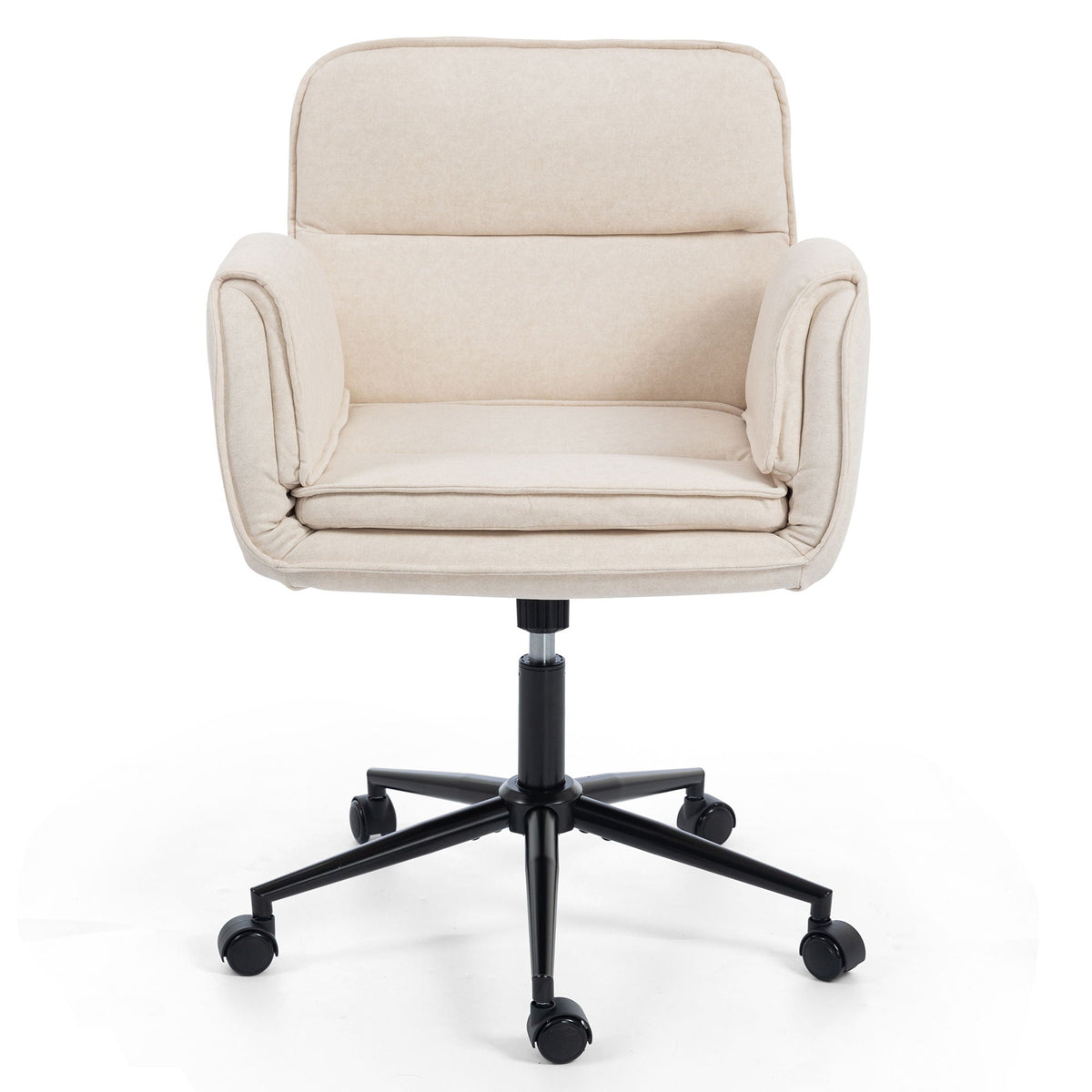 Criss Cross Swivel Desk Chair With Adjustable Armrests &amp; Wheels For Home Office