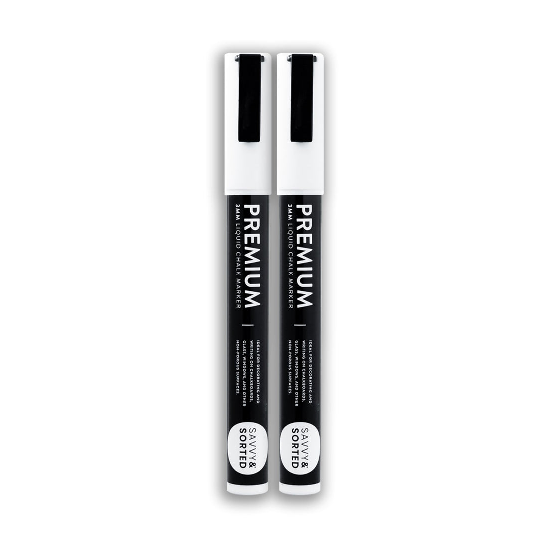 Fine Tip White Chalk Markers - 3mm - Savvy & Sorted