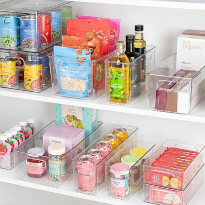 Clear Fridge and Pantry Storage Bins