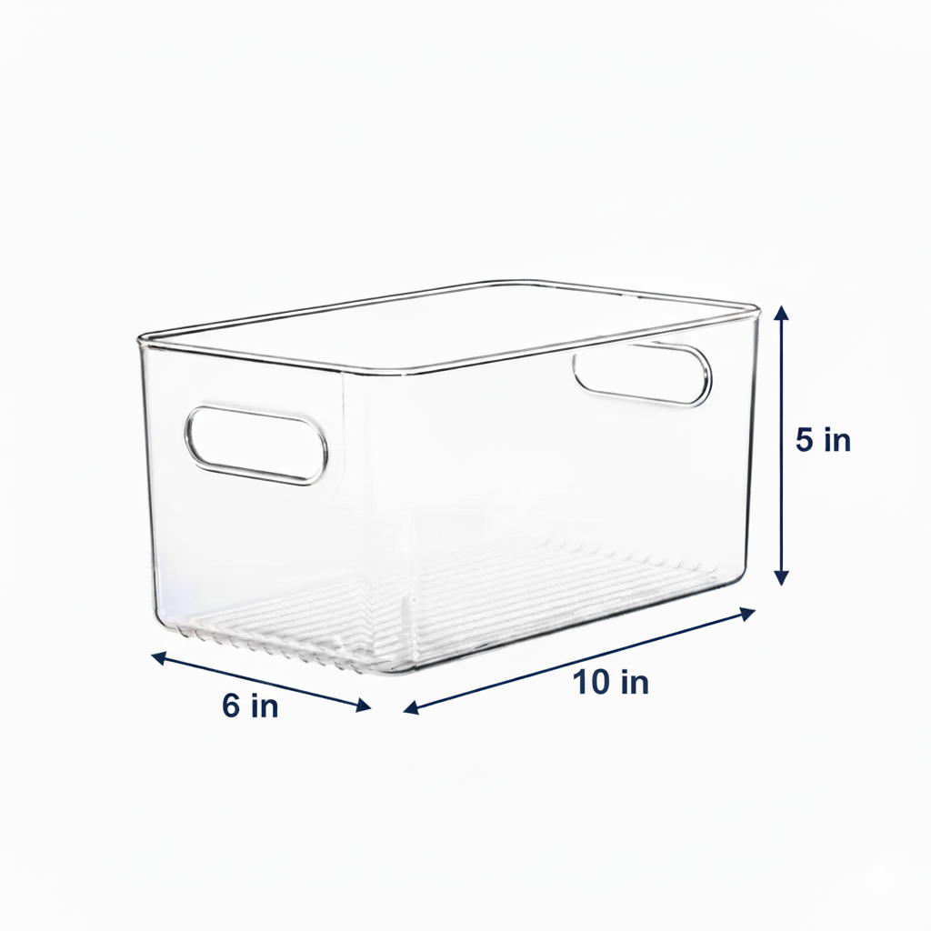 Clear Fridge and Pantry Storage Bins