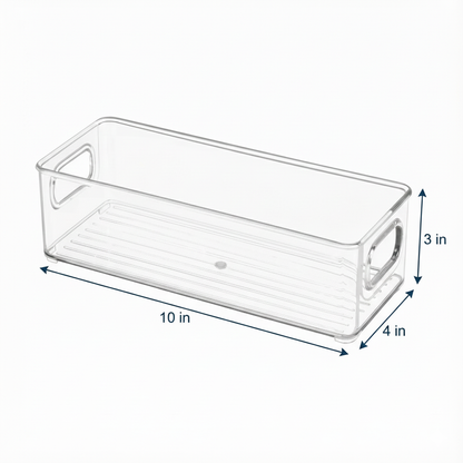Clear Fridge and Pantry Storage Bins