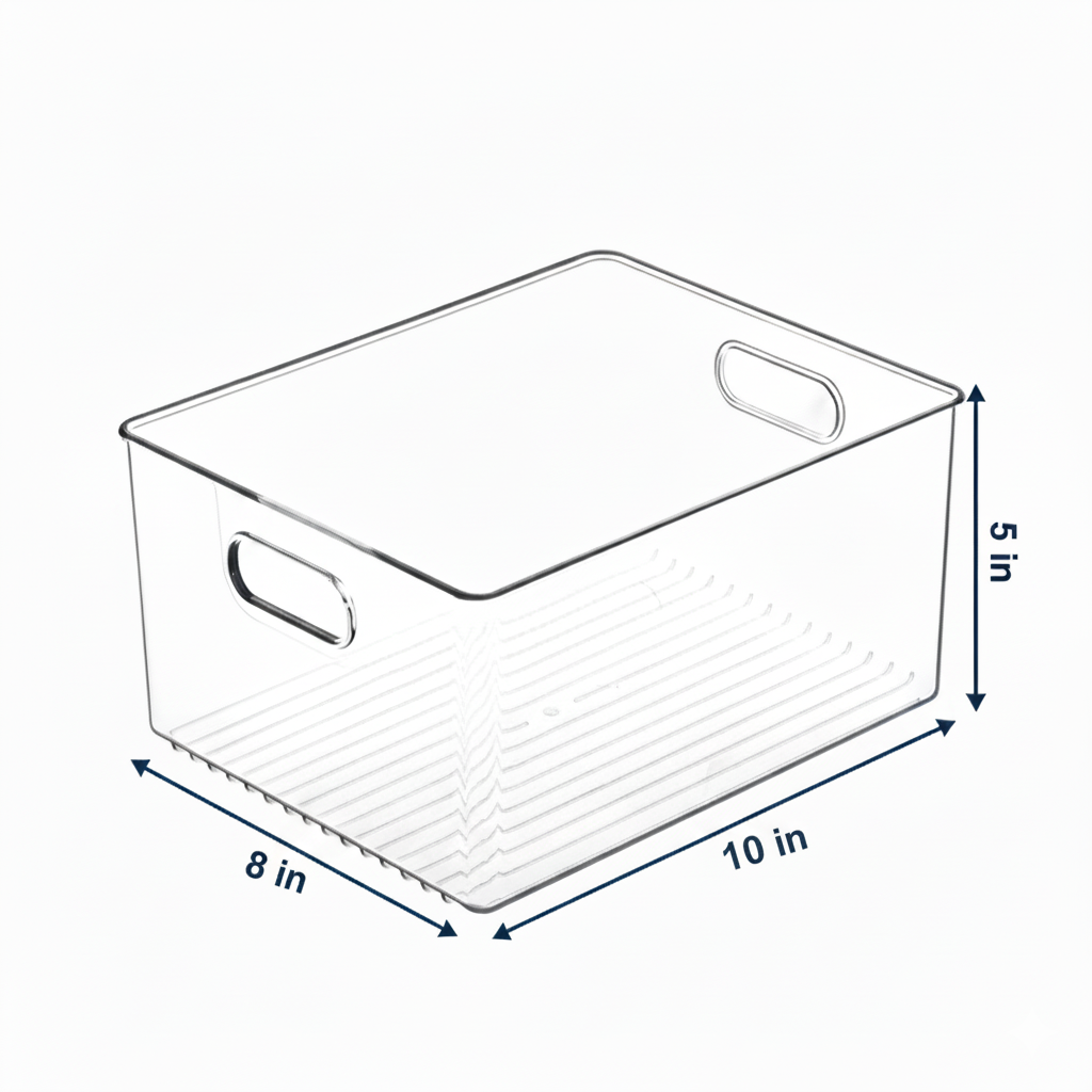 Clear Fridge and Pantry Storage Bins