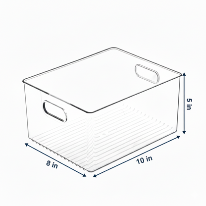 Clear Fridge and Pantry Storage Bins