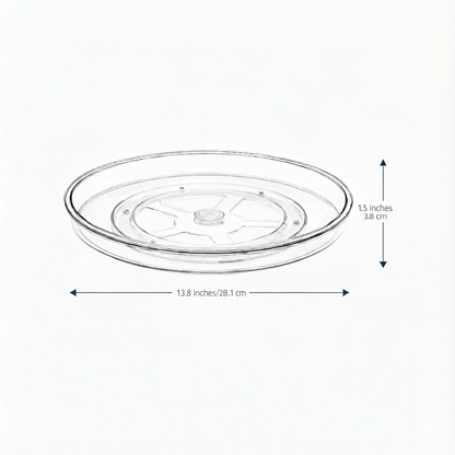 Clear Lazy Susan Turntable Rotates 360°