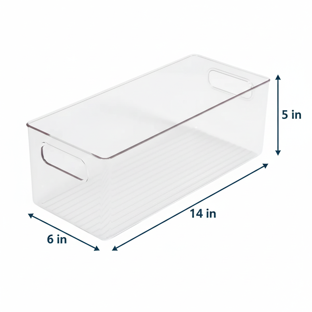 Clear Fridge and Pantry Storage Bins
