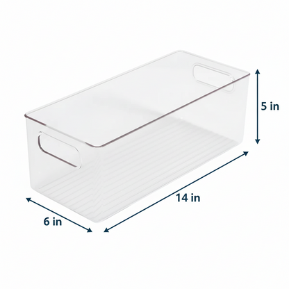 Clear Fridge and Pantry Storage Bins