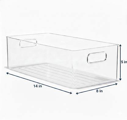 Clear Fridge and Pantry Storage Bins