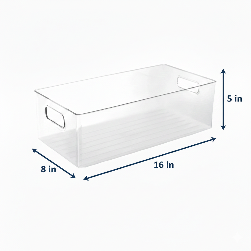 Clear Fridge and Pantry Storage Bins