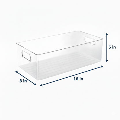 Clear Fridge and Pantry Storage Bins