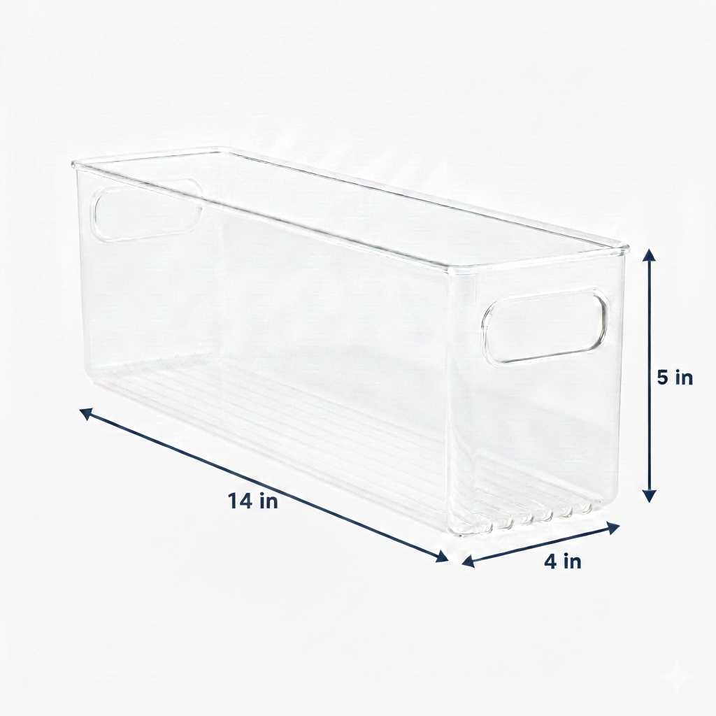 Clear Fridge and Pantry Storage Bins