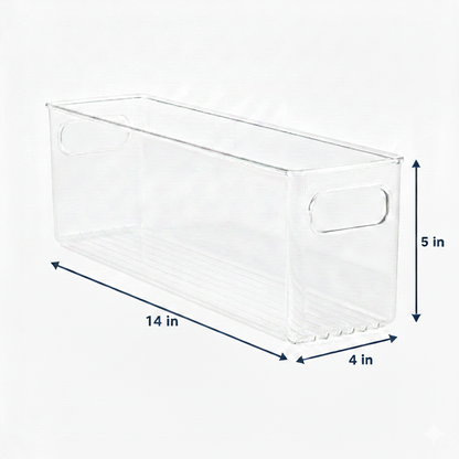 Clear Fridge and Pantry Storage Bins