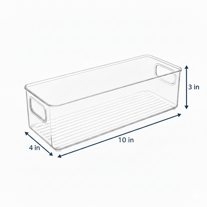 Clear Fridge and Pantry Storage Bins